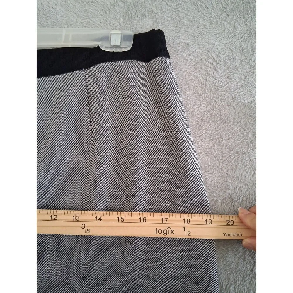 Misook 3 Piece Sz L Skirt Blazer Tank Knit Suit Gray Black Knee Length Career